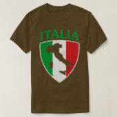 イタリア国旗のクレストイタリアンイタリア家族 Tシャツ (デザイン正面)