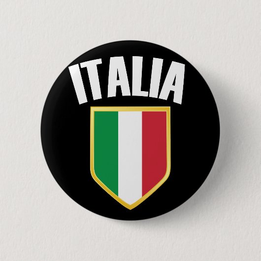 イタリア国旗のサッカーファン 缶バッジ (正面)