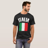 イタリア国旗のサッカーファン Tシャツ (正面フル)