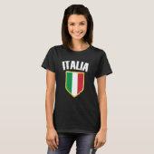 イタリア国旗のサッカーファン Tシャツ (正面フル)