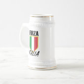 イタリア国旗のサッカー ビールジョッキ (正面左)