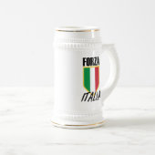 イタリア国旗のサッカー ビールジョッキ (正面右)