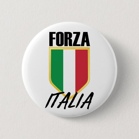 イタリア国旗のサッカー 缶バッジ (正面)