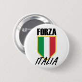 イタリア国旗のサッカー 缶バッジ (正面&裏面)
