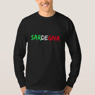 イタリア国旗のサルデガイタリアンー地域 Tシャツ