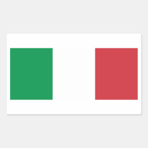 イタリア国旗のシール 長方形シール