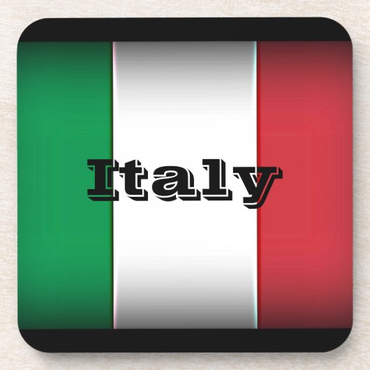 イタリア国旗のダークエッジ コースター (正面)