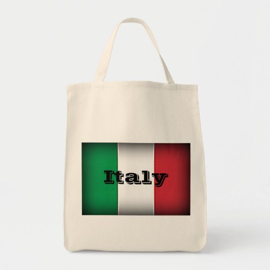 イタリア国旗のダークエッジ トートバッグ (正面)