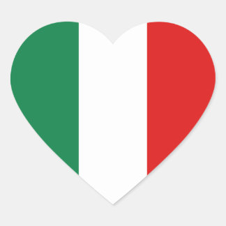 イタリア国旗のハートシール ハートシール
