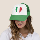イタリア国旗のハート縁ど赤 キャップ (インサイチュ)