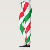 イタリア国旗のパターン レギンス (左)