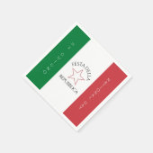 イタリア国旗のフェスタ・デラ・レパブブリカ スタンダードカクテルナプキン (角)