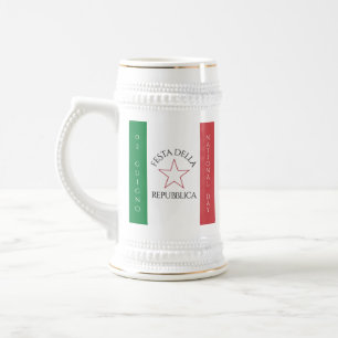 イタリア国旗のフェスタ・デラ・レパブブリカ ビールジョッキ