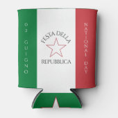 イタリア国旗のフェスタ・デラ・レパブブリカ 缶クーラー (正面)