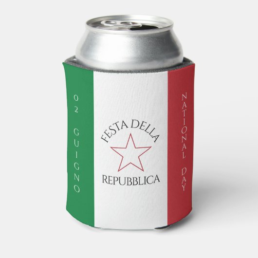 イタリア国旗のフェスタ・デラ・レパブブリカ 缶クーラー (缶裏面)