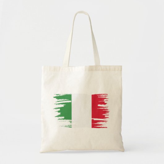 イタリア国旗のブラシアート トートバッグ (正面)