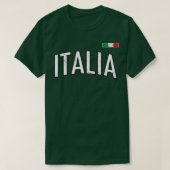 イタリア国旗のヴィンテージイタリアンイタリア伝統 Tシャツ (デザイン正面)