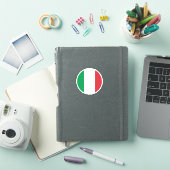 イタリア国旗の丸いシール シール (iPadカバー)