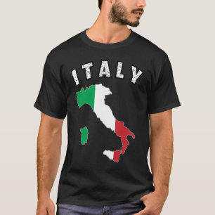 イタリア国旗の土産イタリアン地図ヴィンテージ Tシャツ