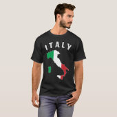 イタリア国旗の土産イタリアン地図ヴィンテージ Tシャツ (正面フル)