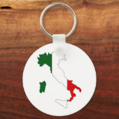 イタリア国旗の地図の形イタリアン状 キーホルダー (正面)