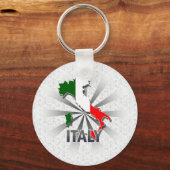 イタリア国旗の地図2.0 キーホルダー (正面)