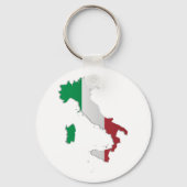 イタリア国旗の地図 キーホルダー (正面)