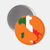イタリア国旗の地図 マグネット (正面/裏面)