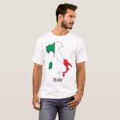 イタリア国旗の地図 – 土産コレクション Tシャツ (正面フル)