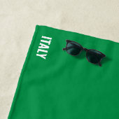 イタリア国旗の壮麗な愛国心 ビーチタオル (インサイチュ)