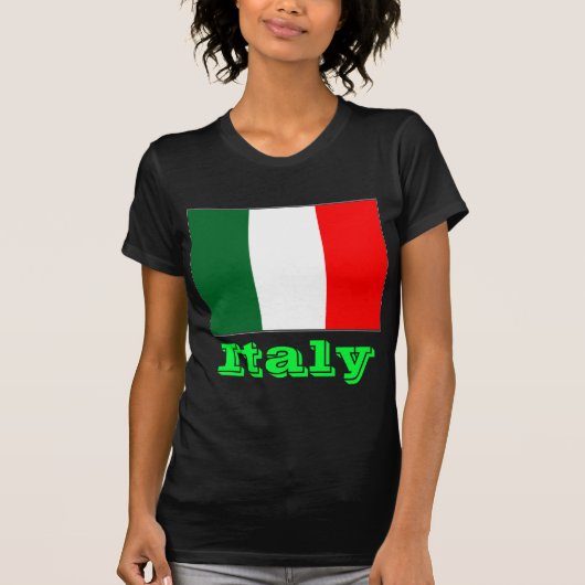 イタリア国旗の女性 Tシャツ (正面)