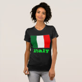 イタリア国旗の女性 Tシャツ (正面フル)