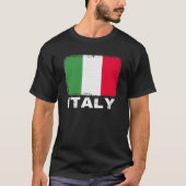 イタリア国旗の支イタリアン援女性男性 Tシャツ (正面)