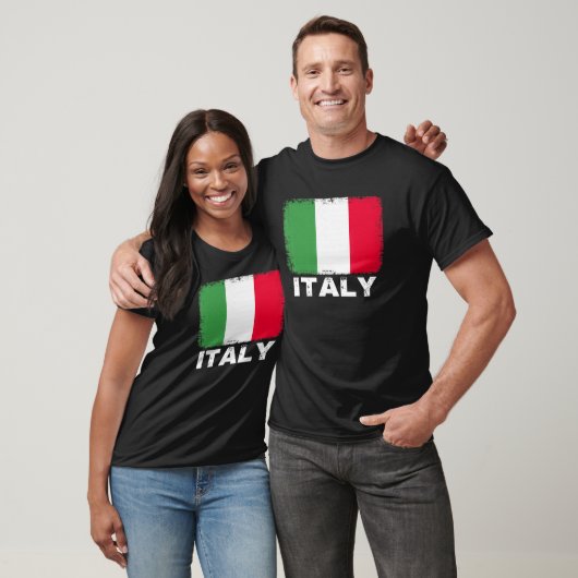 イタリア国旗の支イタリアン援女性男性 Tシャツ (ユニセックス)
