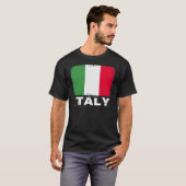 イタリア国旗の支イタリアン援女性男性 Tシャツ (正面フル)