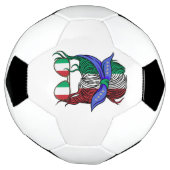 イタリア国旗の散らかっイタリアンたパン サッカーボール (回転)