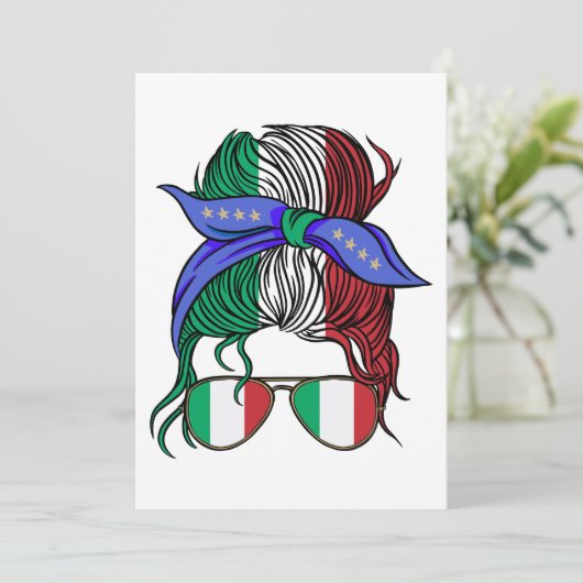 イタリア国旗の散らかっイタリアンたパン 招待状 (スタンド正面)