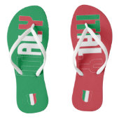 イタリア国旗の碑緑の赤の白2色 ビーチサンダル (ソール)