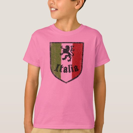 イタリア国旗の紋章キッズTシャツ Tシャツ (正面)