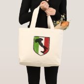 イタリア国旗の紋章 ブーツ 中世 ラージトートバッグ (正面(商品))