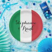 イタリア国旗の結婚色 ペーパープレート