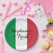 イタリア国旗の結婚色 ペーパープレート (パーティー)
