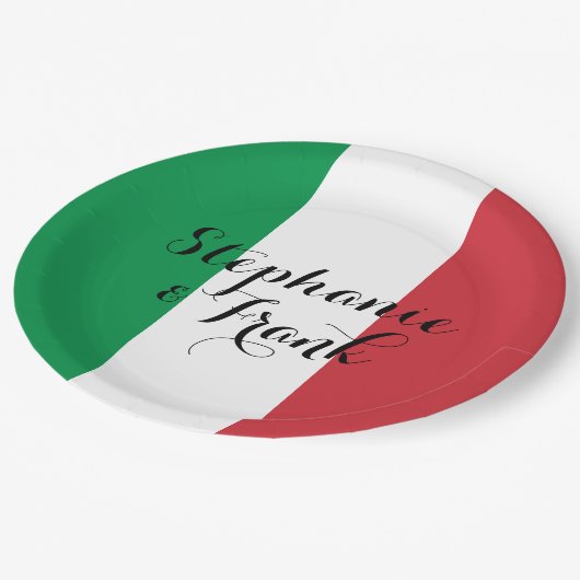 イタリア国旗の結婚色 ペーパープレート