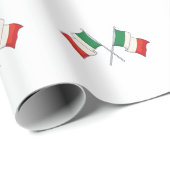 イタリア国旗の緑と赤の模様 ラッピングペーパー (ロールコーナー)