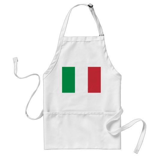 イタリア国旗の緑白赤の配色 スタンダードエプロン (正面)