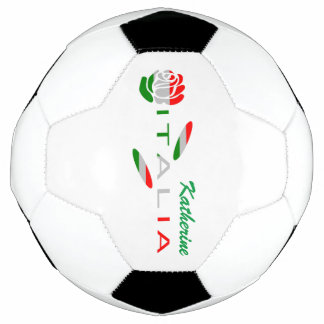イタリア国旗の色のローズカスタマイズ サッカーボール