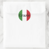 イタリア国旗の色 イタリア 緑 白 赤 グラッツィエ ラウンドシール (バッグ)