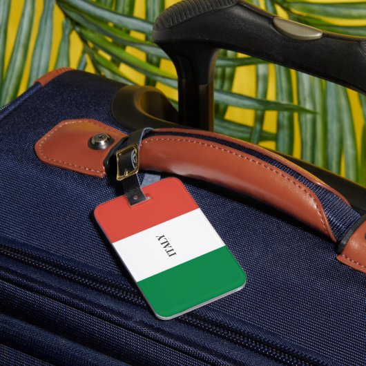 イタリア国旗の色 ラゲッジタグ (正面インサイチュ1)
