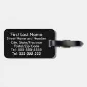 イタリア国旗の荷物タグ(背面に住所を追加) ラゲッジタグ (裏面横)