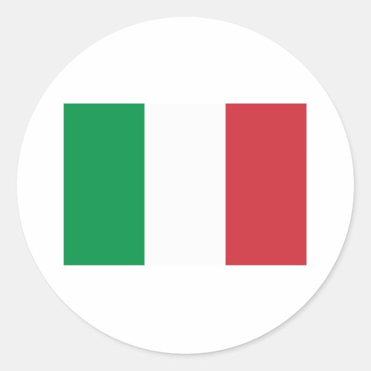 イタリア国旗の製品 ラウンドシール (正面)